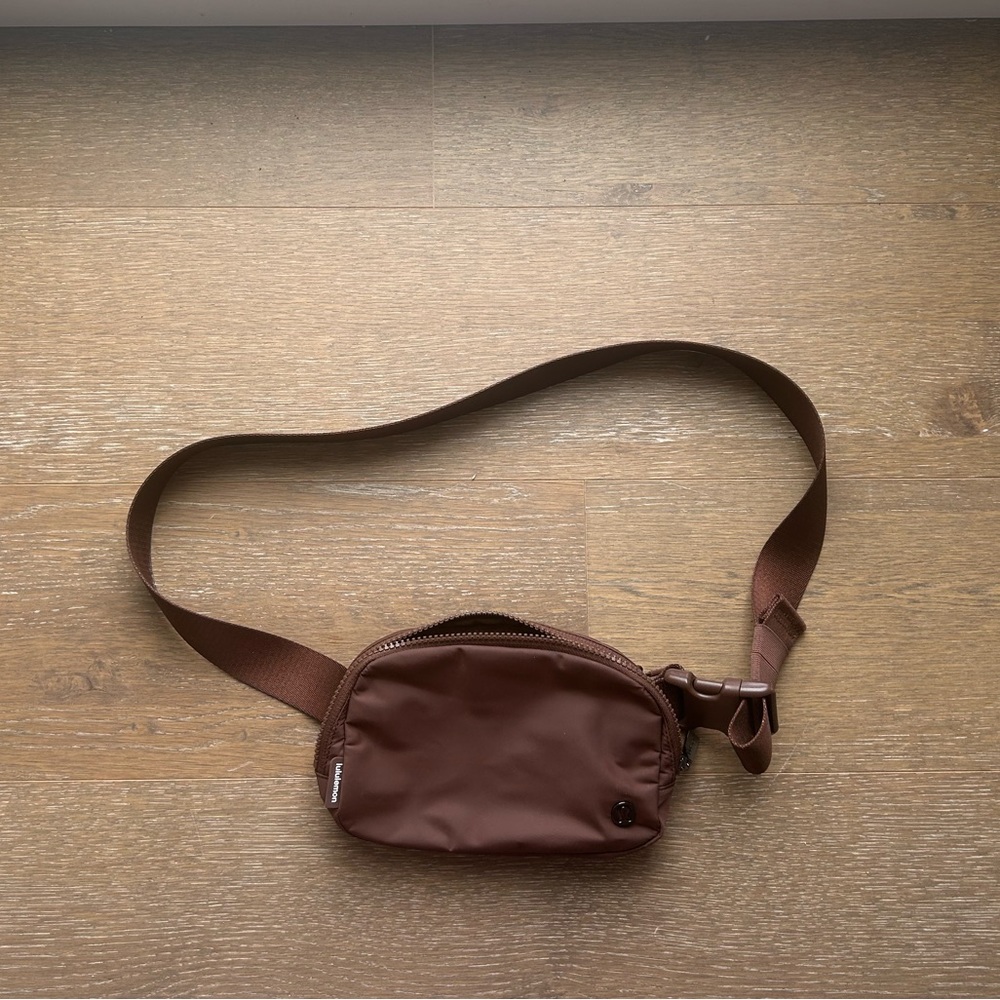 Brown Lululemon belt bag